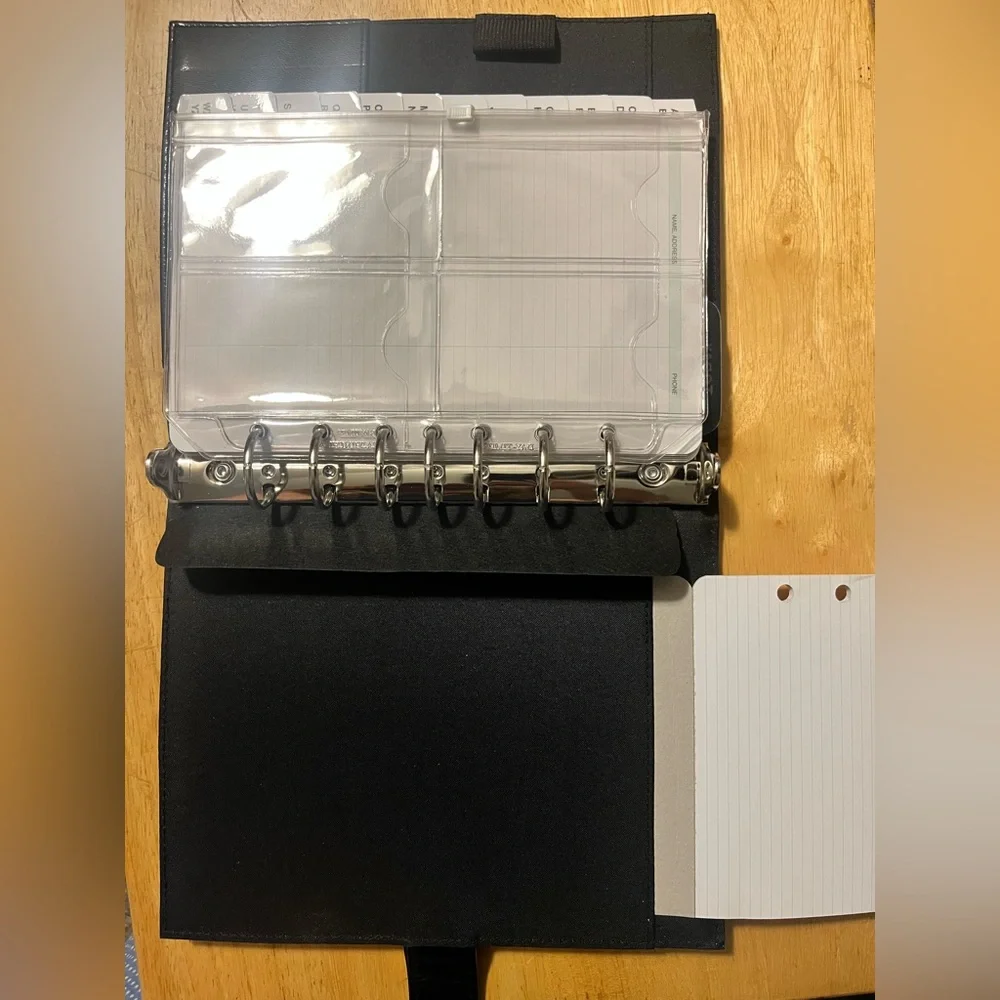 Professional Black Planner with Magnetic Tab